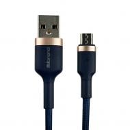 Кабель Mibrand MI-71 Metal Braided Cable USB for Micro 2.4A 1 м темно-синий (MIDC/71MNB)