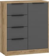 Комод Грейд 4 790x894x354 мм дуб крафт золотой/графит серый ЖМ Флай