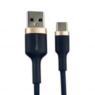 Кабель Mibrand MI-71 Metal Braided Cable USB for Type-C 2.4A 1 м темно-синій (MIDC/71TNB)