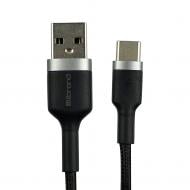 Кабель Mibrand MI-71 Metal Braided Cable USB for Type-C 2.4A 1 м чорний (MIDC/71TB)