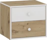 Тумба приліжкова Грейд 484x413x410 мм дуб артізан/дуб артізан/німфея альба (ЖМ Онтаріо)