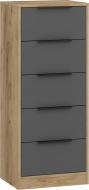 Комод Грейд 5 450x1090x354 мм дуб крафт золотой/графит серый ЖМ Флай