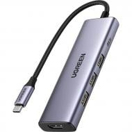 Док-станция UGREEN USB 3.0 Type-C to HDMI 4K30Hz/3xUSB-А 3.0/Type-C/PD 100W 5-in-1 CM511