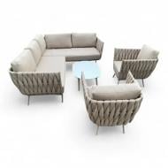 Комплект металлической мебели Matori "Лион Лаунж", угловой бежевый Комплект металлической мебели Matori "Лион Лаунж", угловой бежевый