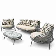 Комплект металлической мебели Matori "Моне" плетеный серый Комплект металлической мебели Matori "Моне" плетеный серый