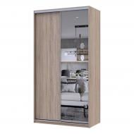 Шкаф-купе Сити Лайт Doros зеркалоДСП 1,2 м 1200x600x2250 мм дуб сонома двери ДСП/зеркало
