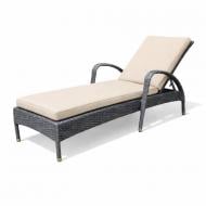 Шезлонг Matori ротанговый "Адмірал"" 70x200 см серый Шезлонг Matori ротанговый "Адмірал"" 70x200 см серый