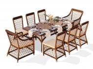 Комплект металлической мебели Matori ротанговий "Бронза" (Обеденный) коричневый Комплект металлической мебели Matori ротанговий "Бронза" (Обеденный) коричневый