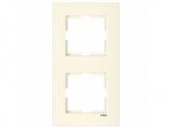Рамка двухместная Viko Karre вертикальная кремовый 90960231 Рамка двухместная Viko Karre вертикальная кремовый 90960231