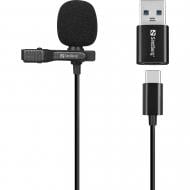 Микрофон петличный Sandberg Streamer USB Clip USB-A/USB-C черный (126-40)