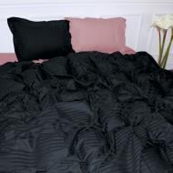 Комплект постельного белья Satin Stripe 30-0021+30-0007 Esandiora 143х210 см черный/розовый MirSon