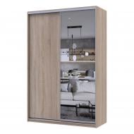 Шафа-купе Сіті Лайт Doros ДСПдзеркало 1,5 м 1500x600x2250 мм дуб сонома двері ДСП/дзеркало