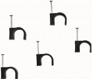 Клипса для круглого кабеля LXL 18 мм 100 шт. черный