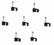 Клипса для плоского кабеля LXL 4 мм 100 шт. черный