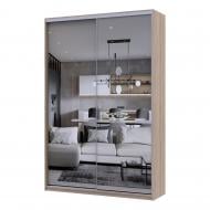 Шкаф-купе Сити Лайт Doros зеркалоДСП 1,5 м 1500x450x2250 мм дуб сонома двери зеркало