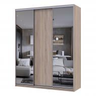 Шкаф-купе Сити Лайт Doros ДСПзеркало 1,8 м 1800x600x2250 мм дуб сонома двери ДСП/зеркало