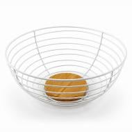 Корзинка для фруктов Arino Bamboo 28,5х28,5х13 см белая 73826