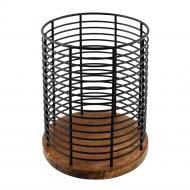 Держатель для столовых приборов Arino Bamboo 13,5х13,5х17 см черный 73827