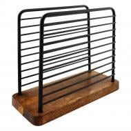 Подставка для салфеток Arino Bamboo 14х6х12,5 см черная 73831