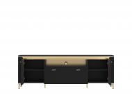 Тумба под ТВ Meble Wojcik Norica 2D1S 2003x700x400 мм золотистый/чорный