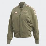 Ветровка женская демисезонная Adidas W VRCT JK PAD FN1516 р.XL зеленая