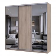 Шкаф-купе Сити Лайт Doros ДСПзеркало 2,25 м 2250x600x2250 мм дуб сонома двери ДСП/зеркало
