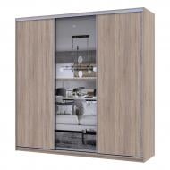 Шкаф-купе Сити Лайт Doros зеркалоДСП 2,25 м 2250x600x2250 мм дуб сонома двери ДСП/зеркало