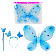 Набор карнавальный Shantou Крылья бабочки, обруч, палочка р.98 голубой E16709