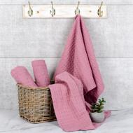 Полотенце вафельное 40x60 см розовый