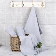 Рушник вафельний 40x60 см сірий