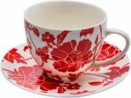 Чашка с блюдцем Red flower 300 мл Чашка с блюдцем Red flower 300 мл