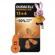 Батарейка Duracell для слуховых аппаратов размер 13 PR48 6 шт.