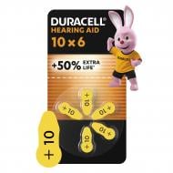 Батарейка Duracell для слухового апарату розмір 10 PR70 6 шт.