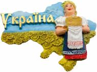 Магнит Пейзажи с украинцами карта 10 см