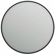 Зеркало ЮВЕНТА Aluminum Simple (Round) в черной раме без подсветки d600 AlumSMR-60