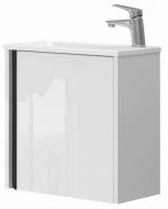 Тумба ЮВЕНТА Leo-50 с умывальником Atria-50 Белый
