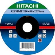 Круг зачисний по металу Hitachi 180x6,0x22,2 мм 752554
