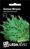 Насіння LedaAgro гірчиця салатна Зелена Мізуна японська 0,5 г (4820119792742)