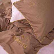 Наволочка Ranforce Elite Corner Riccarda (14-1312+15-1511) 60x60 см пудровий/шоколадний MirSon