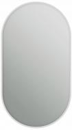 Зеркало ЮВЕНТА Aluminum Simple (Oval) в белой раме без подсветки 500х900 AlumSMOv-50