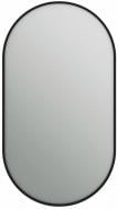 Зеркало ЮВЕНТА Aluminum Simple (Oval) в черной раме без подсветки 500х900 AlumSMOv-50