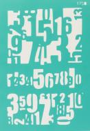 Трафарет багаторазовий самоклейкий Фоновий №1750 серія Цифри 130x200 мм Rosa Talent