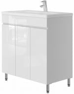 Тумба ЮВЕНТА Ариадна Ар3-80 белая с умывальником Soft-80