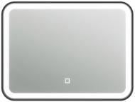 Зеркало ЮВЕНТА LED Faro прямоугольное R4 плюс чёрная рама с сенсором 800х600 FrM-80