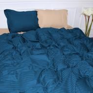 Комплект постельного белья Satin Stripe 30-0019+30-0004 Leynadin 200х220 см синий/бежевый MirSon