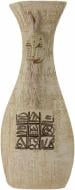 Ваза керамическая бежевая Лейла иероглифы 41х18 см