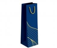 Пакет подарунковий AL 12x35x10 см синій хвиля Львівська Мануфактура Друку Пакет подарунковий AL 12x35x10 см синій хвиля Львівська Мануфактура Друку