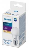 Лампа светодиодная Philips EcoHome 9 Вт A60 матовая E27 90-250 В 3000 К 929002298917