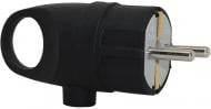 Вилка кабельна каучукова ТЕССО TA 3003 з кільцем із заземленням 230В 16А чорний