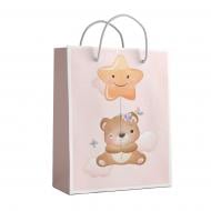 Пакет подарунковий M 17,5x23x10 cм Ведмедик і зірочка Львівська Мануфактура Друку Пакет подарунковий M 17,5x23x10 cм Ведмедик і зірочка Львівська Мануфактура Друку